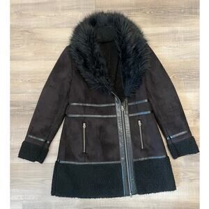 Members Only Faux Fur Long Jacket